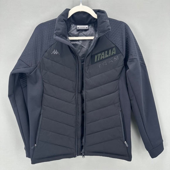 Kappa Italia Team Insulated Jacket Black Womens Size Medium Full‎ Zip Softshell - Picture 4 of 10